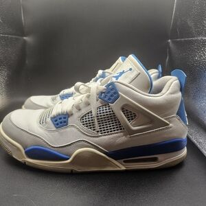 JORDAN 4 RETRO MILITARY BLUE (2012), SZ 12, USED REPLACEMENT-BOX VNDS